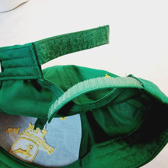 Vintage John Deere All Cloth Trucker Hat Cap Embroidered Adjustable back Green - Picture 8 of 9
